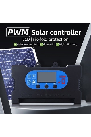 Pazly 30a Güneş Şarj Kontrol Cihazı 12v/24v Pwm Oled Ekran Çift Usb/type-c Akıllı Regülatör
