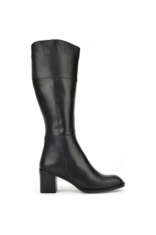 88065 Kadın Deri Klasik Çizme Siyah