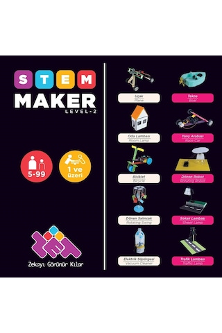 Stem - Maker Elektronik Seti Level-2 5+ Yaş 1+ Oyuncu