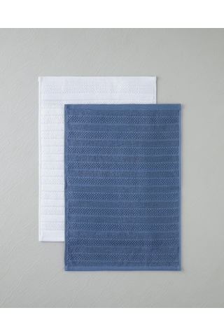 English Home Sandy Stripe Pamuk El Havlusu 30x45 Cm Beyaz Beyaz