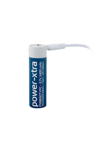 Power-xtra Px18650typc - 3.7v 2400 Mah -18650 - Şarjlı Pil - Type