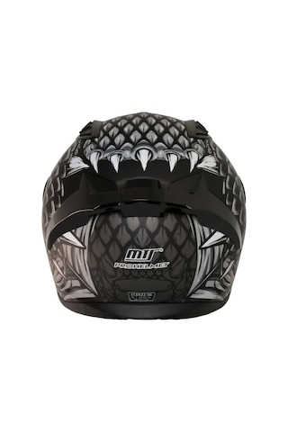 Motoanl Motosiklet Ece 22.r06 Sertifikalı Double Vizör Full Face Kask Draglax Grey Siyah - Gri