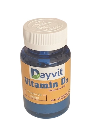 Dayvit Vitamin D3 1000IU 100 Kapsül Dayvit Vitamin D3 1000IU 100 Kapsül