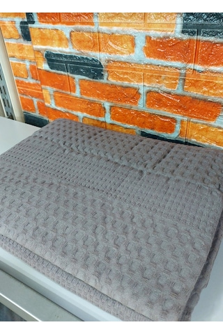 Şaheser %100 Pamuk Çift Kişilik Pike 240x220 Tek Pike -gri V2