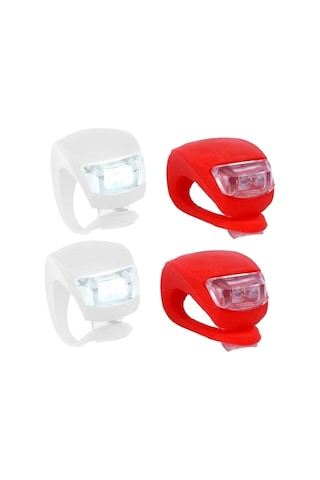 Forte Gt 6016 Bisiklet Ön Far Usb Şarjlı Silikon Su Geçirmez Kırmızı Siyah Kırmızı