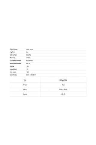 Bemis 3x32 A Cee Norm Uzatma Prizi Bc1-3403-2312