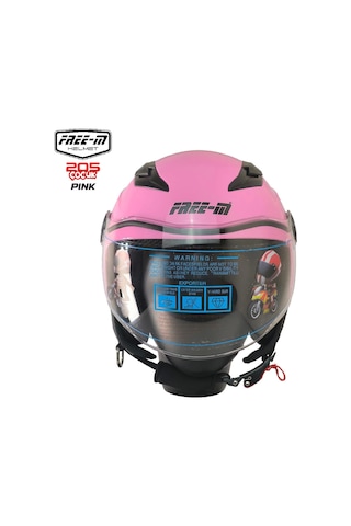 Free-m 205 Pembe Yarım Açık Çocuk Kaskı Pembe
