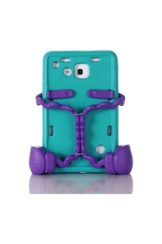 Galaxy Uyumlu  Tab 3 Lite 7.0 T110 Zore Eva Boxer Tablet Silikon - Mavi Arka Kapak