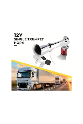 Xuweiwei Single Tube Long Trumpet Silvery Red Compressor Set 14 Parça Aksesuarlı