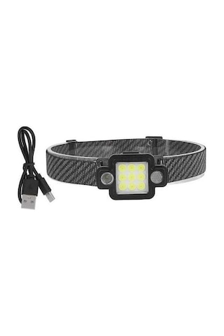 Bloomnest 2400mah Usb Şarjlı Pil Kafa Lambası, Cob Led, Su Geçirmez, Gece Yürüyüşü Kullanım İçin, Balıkçılık, Kamp, Uyarı Lambası Asorti Çok Renkli