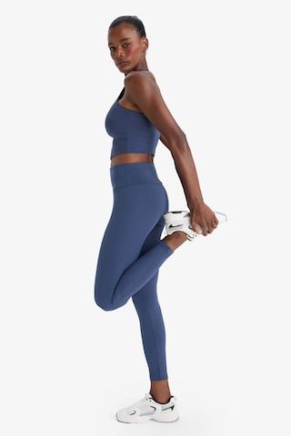 Defacto Defactofit Yüksek Bel Baskılı Beli Saran Esnek Kumaş Sporcu Tayt B4147ax25auın231 İndigo
