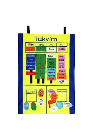 And-5121 Cırtlı Takvim Pano Sarı