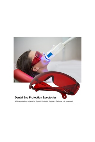 Shineyee Diş Hekimleri İçin Uv Korumalı Kırmızı Lazer Gözlüğü - Rahat Ve Hafif