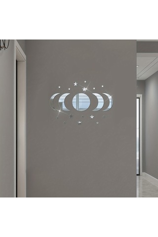 Geekyou 20 Adet Ay-yıldız Desenli Akrilik Duvar Sticker, Ramazan Bayramı Ve Parti Dekorasyonu, Ev Dekoru Malzemesi