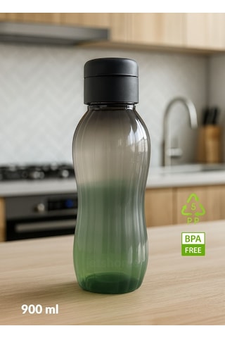 2'li Suluk Bpa Free Ofis-spor-okul Matarası Pp-5 Mürdüm-siyah 900 Ml Siyah - Mor