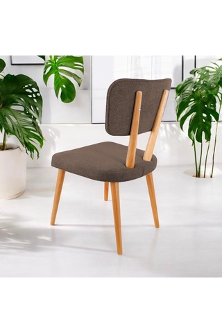 Polly Ahşap Sandalye Kahverengi 2 Adet