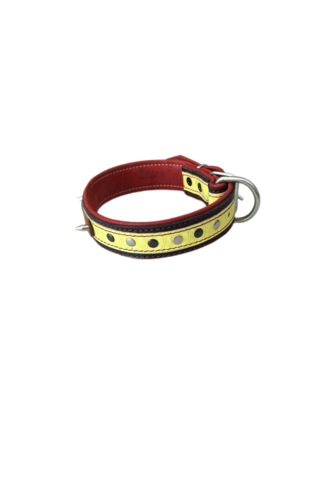 Ln Leather Gerçek Deri Orta Irk Yumuşak Dokulu 3,5 X 65 Cm Tasma Sarı Siyah
