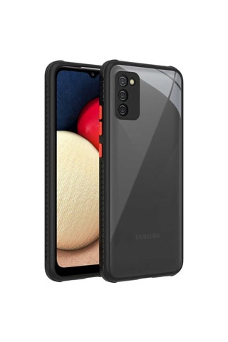Samsung Uyumlu Galaxy A02S Kılıf ​​Zore Kaff Kapak-Siyah