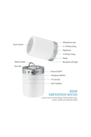 Yeni Akıllı Müzik Lambası Bluetooth Hoparlör 7 Renk Led Işıklar Mic Tf İle Kablosuz Taşınabilir Subwoofer