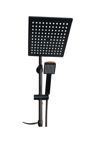 Rudi Armatür Pirinç Yönlendiricili Siyah Renk Robot Duş Seti Siyah