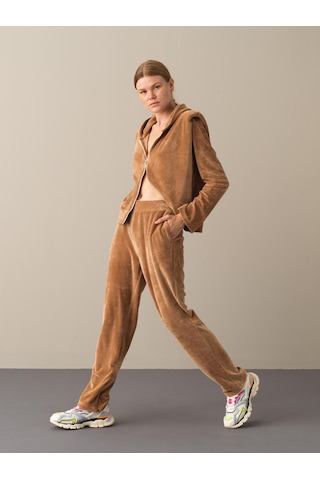 Xint Camel Regular Fit Sweat Kadife Pantolon 470364