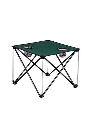 Katlanır Kamp Masası 47 CM Kare Taşıma Çantalı Yeşil Renkli Yeşil