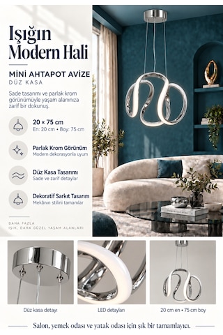 Mini Ahtapot Modern Ledli Avize 3 Renk Power Ledli Krom Kaplama Çoçuk Odası Yatak Odası Mutfak