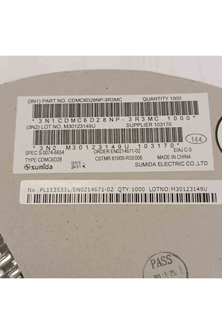 Cdmc6d28np-3r3mc 3,3uh 6,3a 7.25x6.7x3.0 Sumıda Smd Bobin 15 Adet