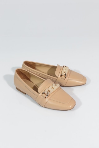 Dgn 5007-23y Kadin Burgu Tokali Loafer Nude