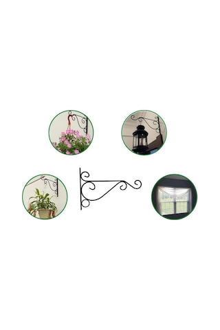 Bronz Metal Demir Duvar Askı Aparatı Sanat Bitki Tutucu Askı Kancası Ev Bahçe Dekor L