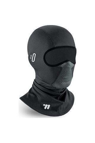 Wezone Kışlık Balaklava: Gözlük Delikli, Nefes Alabilir, Reflektif Motosiklet Ve Kayak Maskesi Siyah