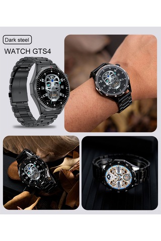 Moveevo GTS4/lt09 360x360 Ekran Silikon Akıllı Saat (İthalatçı Garantili)