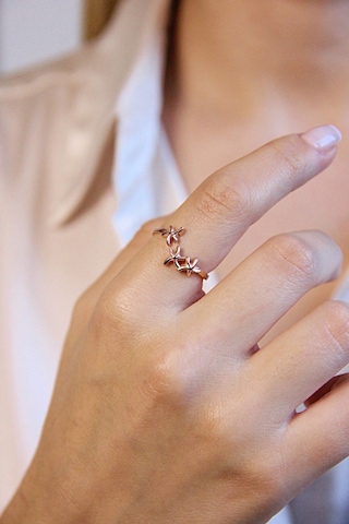 Argentum Concept 925 Ayar Gümüş Deniz Yıldızı Figürlü Rose Yüzük - Y012101