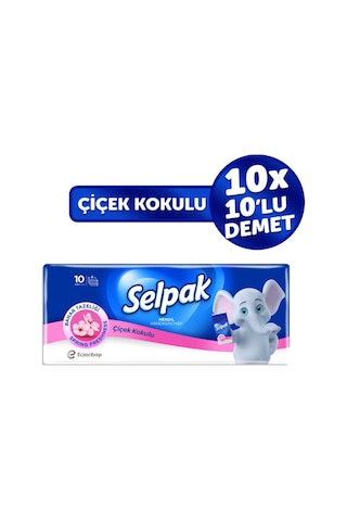 Selpak® Çiçek Kokulu Mendil 10 x 10 Adet