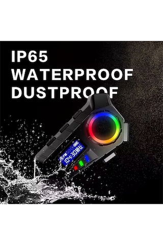Vtn-30 Y30 Kask Kulaklık Bluetooth Motosiklet Kulaklık Rgb Radyolu Intercom