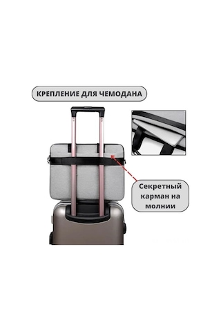 Novahub Şok Emici 13-14 İnç Laptop Çantası - Ayarlanabilir Omuz Askılı, Su Geçirmez, Çok Fonksiyonlu 112 Karakter Gri Gri