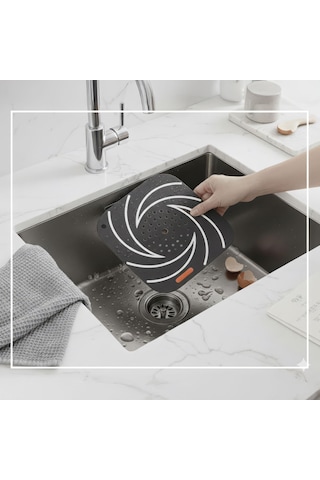 Tineke Silikon Kötü Koku Önleyici Banyo Mutfak Lavabo Koku Önleyici Sızdırmaz Pedi Yeşil Renk Delikli Yeşil