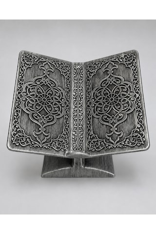 Masaüstü Rahle Klasik Desenli Kur An-ı Kerim Rahle - Gri