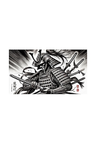 Ti-play Bahar Çiçekleri Shogun 60x90cm Modern Samuray Pvc Çerçevesiz Tablo