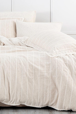 Ecocotton Raisa Bej Çift Kişilik %100 Organik Pamuk Kenevir Nevresim Takımı Bej