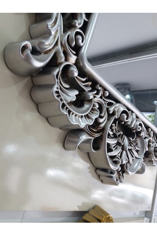 Büyük Rustik Banyo Salon Antre Etajer Komodin Duvar Boy Aynası