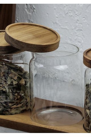 Akasya 3lü Kavanoz Seti - Cam Kavanoz Takımı - 3x600 Ml