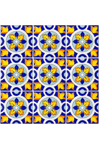 Can Seramik – 10x10 Cm. Cç-104 Kütahya Çini Karo 5'li 1 Paket