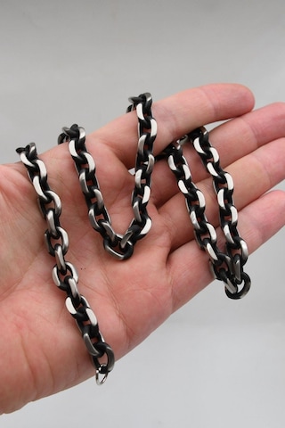 Paslanmaz Çelik Gemici Model Erkek Kolye Zincir Ve Bileklik Set 10 Mm 902925 Gümüş