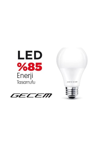 Gecem Led Ampul 9w 3000k E27 Led Ampul