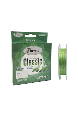 Kendo Classic 4x 150m 0,14mm Apple Green Örgü İp Misina Kendo Classic 4x 150m 0,14mm Apple Green Örgü İp Misina