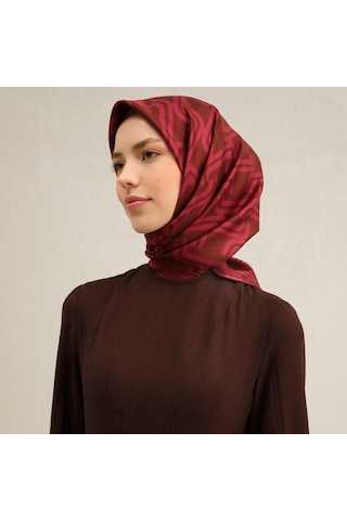 Armine E25ya9343d02 87 Dj Saf İpek Eşarp 9343d T Bordo