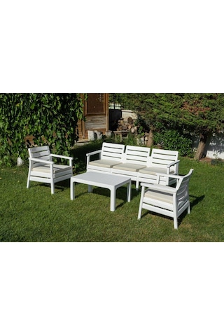 Omnipazar Sy-2493 Solemare 3'lü Bahçe Oturma Grubu Koltuk Takımı