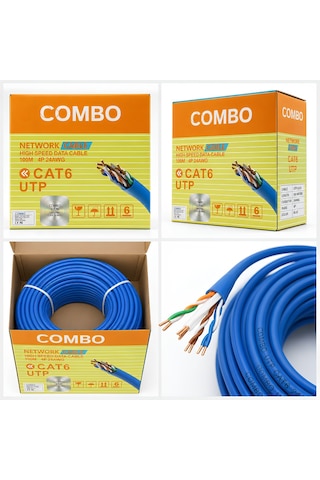 Combo Cm-cat6-100m 100 Metre Cat6 Utp Network Kablosu