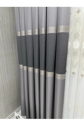 Nivemeshome Manavgat Gri Ft632113 V-5401 1/3 Sık Pileli Fon Perde Apm Gri